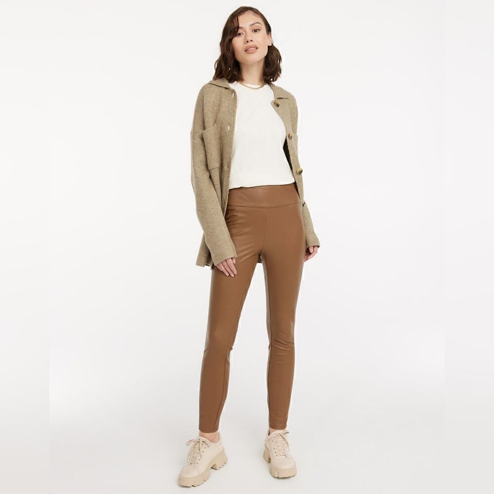 Reitmans New With Tags Size 0 High-Waisted ‎ Vegan Leather Leggings
